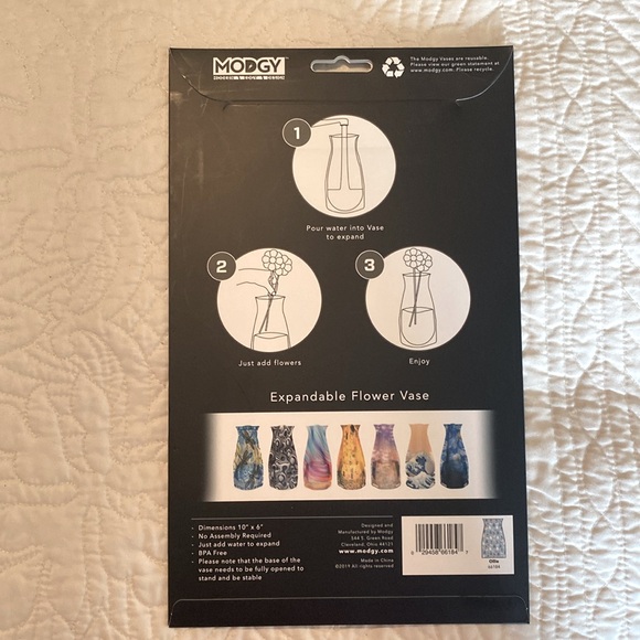 Modgy Water Reusable Vase NEW IN BOX - Picture 2 of 2